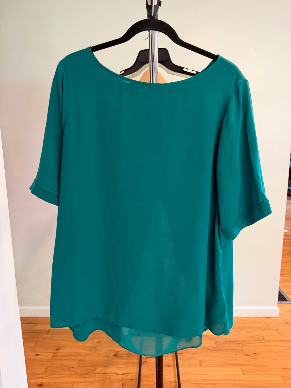 Banana Republic Emerald Teal Short Sleeve Blouse